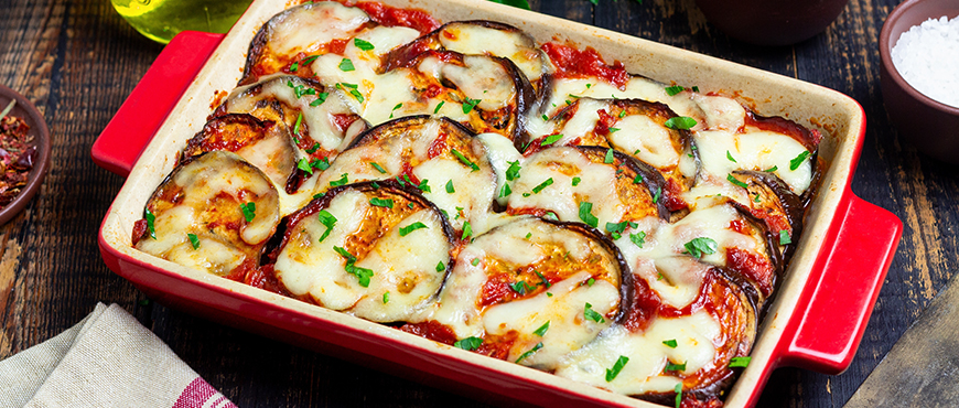 Celebrate Easter by indulging in delicious Dishes prepared with Organic Ingredients! 3 Eggplant Parmesan